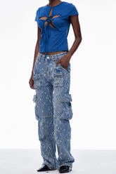 Carley Yırtık Hayley Kargo Kot Pantolon